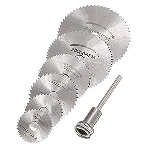 diy crafts 12934 11182 mandrel 1834 hss circular saw blades for dremel rotary tool with shank multicolor 6 piece