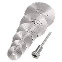 Diy Crafts 12934 11182 Mandrel, 1/8" Hss Circular Saw Blades for Dremel Rotary Tool With Shank, Multicolor, 6 Piece