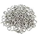 Diy Crafts 12960 12805 Small Screw Eye Hooks, Stainless Steel Eye Rings Lag Thread for Resin, 1.65 Inch, Multicolor, Pack of 50
