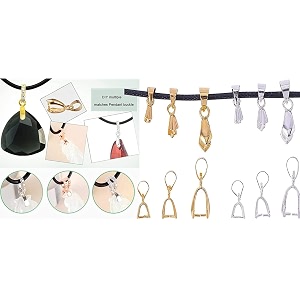 diy crafts 150 pcs small antique gold styles pinch clip bail clasp dangle charm bead pendant connector findings for jewelry necklace diy craft 150 pcs small antique gold