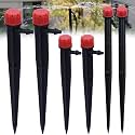 DIY Crafts 16x, Red Stake, Only Red Cap 5"inch Stake Sprinkler For Misting Cooling System Mist Nozzle Quick Garden Outdoor Patio Umbrella,Pergola,Vestibule,Garden/Greenhose (16x, Red Stake)