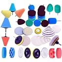 DIY Crafts 180 Pcs 15x12, 5"inch, Mini 1-3"inch Choice 1-7"inch Sponge Buffing Pads Waxing Pad Drill Adapter for Tight Area Detailing Polishing Waxing And Seali(180 Pcs 15x12, 5"inch)
