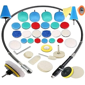 diy crafts with 1xfelt 1xfur 1xbacking pad 434inch 15x mini diy kit 1-334inch cones choice 1-734inch wool polishing wheel point mandrel tight area detailing with 1xfelt 1xfur 1xbacking pad 434inch