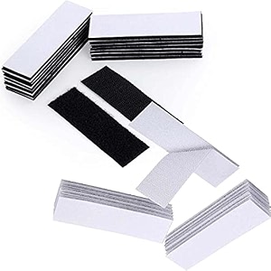 diy crafts 50mm x 16mm black 25 - pack upgrade hook loop adhesive tape self - adhesive mounting sticky double-sided mounting fasten tape interlocking tape for fabric 50mm x 16mm black