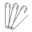 DIY Crafts 2X Pcs, Customized DIY Pin, Silvery Steel Safety Pins Durable, Rust-Resistant Nickel Plated Steel Set - Silver C (2X Pcs, Customized DIY Pin)