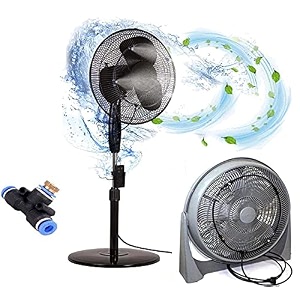diy crafts 3 pcs misting kit for summer sprinkler nozzle outdoor garden greenhouse park plant spray hose watering spra fan water misting cooling system kit