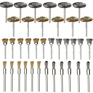 diy crafts design no  5 pack of 36 pcs 36pcs brass steel wire brush set wire wheel brush set buffing polishing brushes set 18 3mm shank accessor design no  5 pack of 36 pcs
