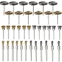 DIY Crafts Design No # 2, Pack of 36 Pcs, 36Pcs Brass Steel Wire Brush Set, Wire Wheel Brush Set, Buffing polishing Brushes Set, 1/8 (3mm) Shank, Accessor (Design No # 2, Pack of 36 Pcs)