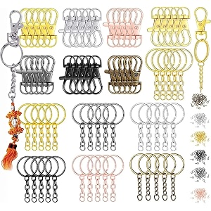 diy crafts 5 sets 20 pcs silver 5 sets 20 pcs - 50 sets 200 pcs keychain rings  chain open jump rings amp screw eye pins for crafts charm jewelry mak 5 sets 20 pcs silver