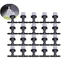 DIY Crafts 50x, Misting Nozzle+T/Tee, Grey Nylon Misting Nozzle +T Tee For Fog Cooling Atomizing Sprayer Hose Garden Irrigation Agricultural Atomizing Sprinkler Lawn (50x, Misting Nozzle+T/Tee)