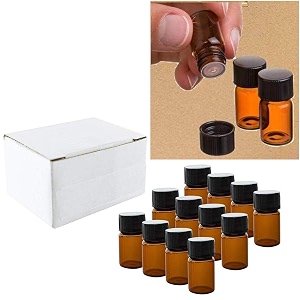 diy crafts design no  3 pack of 12 5ml mini amber glass bottles with orifice reducer and cap for essential oils chemistry lab chemicals colognes amp perfumesdesign no  3 pack of 12