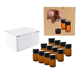 diy crafts design no  1 pack of 12 5ml mini amber glass bottles with orifice reducer and cap for essential oils chemistry lab chemicals colognes amp perfumesdesign no  1 pack of 12