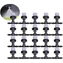 DIY Crafts 5x, Misting Nozzle+T/Tee, Grey Nylon Misting Nozzle +T Tee For Fog Cooling Atomizing Sprayer Hose Garden Irrigation Agricultural Atomizing Sprinkler Lawn ((5x, Misting Nozzle+T/Tee)