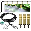DIY Crafts 15x, Brass Heads, Brass Mist Anti-Clogging Emitter Drippers Only For 360 Degrees Sprinklers Heads 1/4 Inch Drip Irrigation Nozzle Heads Emitter Meadow (O (15x, Brass Heads)