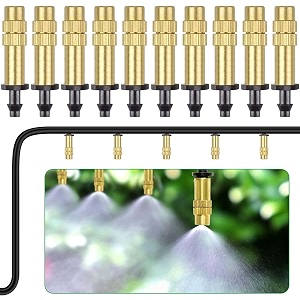 diy crafts 10x brass nozzlettee brass misting for fan watering irrigation sprayers outdoor coling misting gardening system misting pe fan rings10x brass nozzlettee
