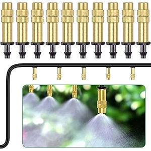 diy crafts 20x brass nozzlettee brass misting for fan watering irrigation sprayers outdoor coling misting gardening system misting pe fan rings 20x brass nozzlettee