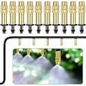 DIY Crafts 15x, Brass Nozzle+T/Tee, Brass Misting For Fan Watering Irrigation Sprayers Outdoor Coling Misting Gardening System Misting PE Fan Rings (15x, Brass Nozzle+T/Tee)