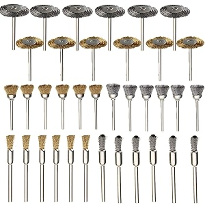 diy crafts brass steel wire brush polishing wheel diy tools for dremel rotary tool for diy crafts works design no  2 pack of 18 pcs