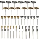 DIY Crafts Brass Steel Wire Brush Polishing Wheel DIY Tools for Dremel Rotary Tool for DIY Crafts Works. (Design No # 2, Pack of 18 Pcs)