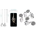 DIY Crafts Pack of 4 Pcs 4x1, Silver Chain, Clear Crystal Prism Drop Dazzling Crystal Ceiling Fan Pull Chain Pull Chain Extension wit (Pack of 4 Pcs 4x1, Silver Chain)