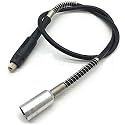 DIY Crafts Combo Set No # 2, Silver Black, Profession Metal and Rubber Inner Core Soft Flex Shaft Tube 0.3-3.2 mm Drill Chuck for Cleaning (Combo Set No # 2, Silver Black)