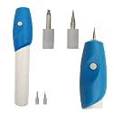 DIY Crafts Pack of 2 Pcs, Multi, Cordless Engraving Pen for Glass Leather Metal Steel Electronic Wood & CD with 1 More Replacement Tip Powered by AA Batteries and (Pack of 2 Pcs, Multi)