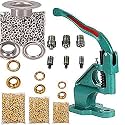 Diy Crafts CT-DIY-HI-27218 Tool Kit 3 Die Hand Press Grommet Machine #0#2#4 With Grommets & Eyelet Feeding, # 15, Golden, Pack of 1500 Grommets (Silver)