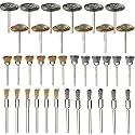 DIY Crafts Design No # 13, Pack of 36 Pcs, 36Pcs Brass Steel Wire Brush Set, Wire Wheel Brush Set, Buffing polishing Brushes Set, 1/8 (3mm) Shank , Accesso(Design No # 13, Pack of 36 Pcs)
