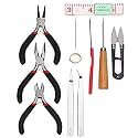 DIY Crafts Design No # 3, Combo Tool Set, Combo Tool Set Flat Nose Pliers Beading Needle Kit Making (Design No # 3, Combo Tool Set)