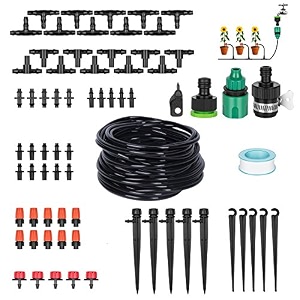 diy crafts drip irrigation system automatic irrigation drip kit for garden watering irrigation system garden spray hose kits for flower bed patio pack of 16 plants multi use kit