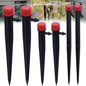 diy crafts 24x heads dripper stake 534inch emitter for fan mist cooling system fan misting animal plants swimming pool cooler tube hose pipe metal nozzles jets misters water patio ga 24x heads