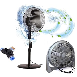diy crafts fan water misting cooling system kit summer sprinkler nozzle outdoor garden greenhouse park plant spray hose watering spra dno9 2 pcs misting kit included pipe  faucet connector  accessory