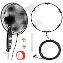 DIY Crafts 3 Mist Head, Kit/Set, Fan Water Misting Cooling System Kit Summer Sprinkler Nozzle Outdoor Garden Greenhouse Park Plant Spray Hose Watering Spra Included Pipe Fauc (3 Mist Head, Kit/Set)