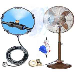 diy crafts fan watering irrigation sprayers outdoor coling misting gardening system misting pe fan rings mist nozzle lawn veranda 3 pcs sprinkler kit included pipe  faucet connector  accessory