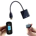 DIY Crafts HDMI to VGA 1080P HDMI Male to VGA Female Video Converter Adapter Electronics Accessories DNo# 166 (Pack of 4 Pcs, Black)