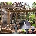 DIY Crafts Home Garden Patio Misting Micro Flow Drip Irrigation Misting Cooling System Plastic Mist Nozzle Sprinkler for Plant Flower La (8 Pcs Mist Kit, Included Pipe + Faucet Connector + Accessory)