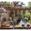 DIY Crafts Home Garden Patio Misting Micro Flow Drip Irrigation Misting Cooling System Plastic Mist Nozzle Sprinkler for Plant Flower La (18 Pcs Mist Kit, Included Pipe + Faucet Connector + Accessory)
