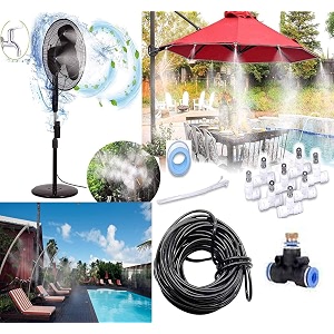 diy crafts 15 pcs only metal mist nozzleadopter mist cooling system fan misting kit for animal plants swimming pool cooler tube hose pipe metal nozzles j 15 pcs only metal mist nozzleadopter