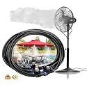 DIY Crafts 6 Pcs Mist Set, Multi Accessories Set, Mist Cooling System Fan Misting Kit For Animal Plants Swimming Pool Cooler Tube Hose Pipe Metal Nozzl(6 Pcs Mist Set, Multi Accessories Set)