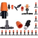 DIY Crafts 20x, Head+T/Tee, Misting Nozzles+T/Tee For Fan Mist Cooling System Fan Misting Kit For Animal Plants Swimming Pool Cooler Tube Hose Pipe Metal Nozzles Jets Misters Water (20x, Head+T/Tee)