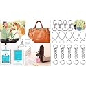 DIY Crafts Mix Pack of 15 Sets, Mix Pcs Silver, Mix Lot of Metal Lobster Claw Clasps Hook Ki, Key Chain Hooks, D Rings Key Ring &amp; Extender Chain with Open Jump R (Mix Pack of 15 Sets, Mix Pcs Silver)
