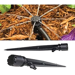 diy crafts only black cap 534 inch stake sprinkler for misting cooling system mist nozzle quick garden outdoor patio umbrellapergolavestibulegardengreenhose only 360stake 16x stake sprinkler