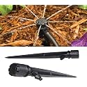 DIY Crafts Only Black Cap 5" inch Stake Sprinkler for Misting Cooling System Mist Nozzle Quick Garden Outdoor Patio Umbrella,Pergola,Vestibule,Garden/Greenhose (Only 360°Stake) (20x, Stake Sprinkler)