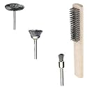 DIY Crafts Pack of 12 Pcs, 3 Pcs Set, Brass Steel Wire Brush Set, Wire Wheel Brush Set, Buffing polishing Brushes Set, 1/8 (3mm) Shank , Accessories Kit for Dremel(Pack of 12 Pcs, 3 Pcs Set)