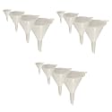 DIY Crafts Pack Of 12 Pcs, Funnel Of 4 Sizes, DIY Crafts Plastic Funnels (PP) f(Pack Of 12 Pcs, Funnel Of 4 Sizes)