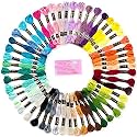 DIY Crafts Pack of 125 Pcs, Bright High, Rainbow Color Embroidery Floss - Cross Stitch Threads - Friendship Bracelets Floss - Crafts Floss - Ske (Pack of 125 Pcs, Bright High)
