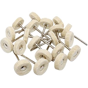 diy crafts wool polishing buff wheel buffing wheels rotary tool accessories plish jewelry mirror 3mm mandrel pack of 15 pcs ivory silver colour