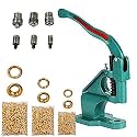 DIY Crafts Pack of 1800 Grommets, Hand Press Grommet Machine + Grommets Eyelet Tool Kit 3 Die Hand Press Grommet Machine #0#2#4 w/Grommets & Eyelet Feeding (Pack of 1800 Grommets)