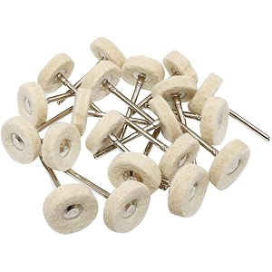 diy crafts pack of 20 pcs ivory silver colour pack of 20 pcs ivory silver colour wool polishing buff wheel buffing wheels rotary tool accessories polipack of 20 pcs ivory silver colour