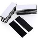 DIY Crafts Pack Of 24 Sets, White, 2" inch (50mm) X 16mm Upgrade Hook Loop Adhesive Tape Self Adhesive Mounting Sticky Double-Sided Mounting Fasten Tape Interlocking Tape (Pack Of 24 Sets, White)